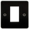 Knightsbridge FP1GGM Flat Plate Modular Faceplate, Gunmetal, 1G