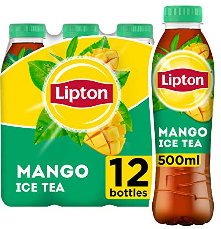 Lipton Ice Tea Mango Still Soft Drink 500ml, (Pack of 12)