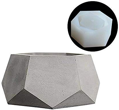 Nicole Geometría molde de silicona para maceta de hormigón hecho a mano Craft herramienta de decoración del hogar molde de cemento plantador