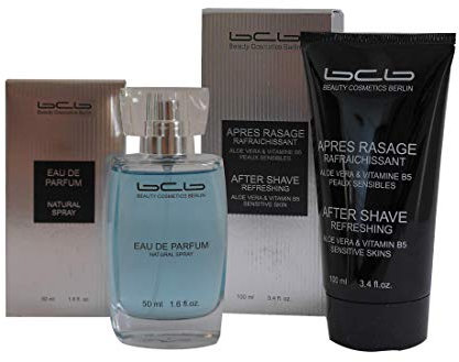 BCB Set Silber-Duft für Herren (Eau de Parfum silber und After Shave Balm)