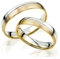 2 x 333er Weiß Gelbgold Zirkonia Trauringe inkl. Gravur PAARPREIS Bicolor 8K Eheringe