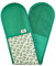 Green Double Oven Gloves | Maximum Heat Resistant Protection | Double Oven Glove Potholders With Silicone Non-slip Design | Machine Washable Thick Oven Glove Potholders Home & Kitchen
