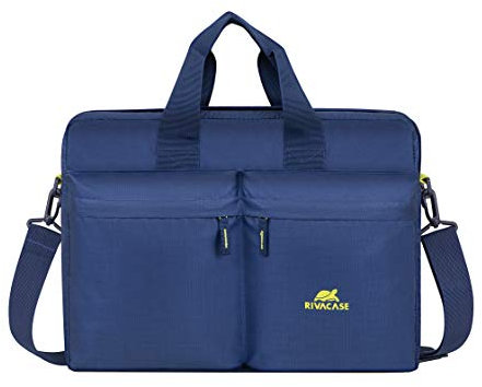 Rivacase Laptoptasche für 16 Zoll Business Computer Laptop Tasche geräumige Notebook Sleeve Schulter Messenger Bag Aktentasche Tasche Unisex 5532 blau
