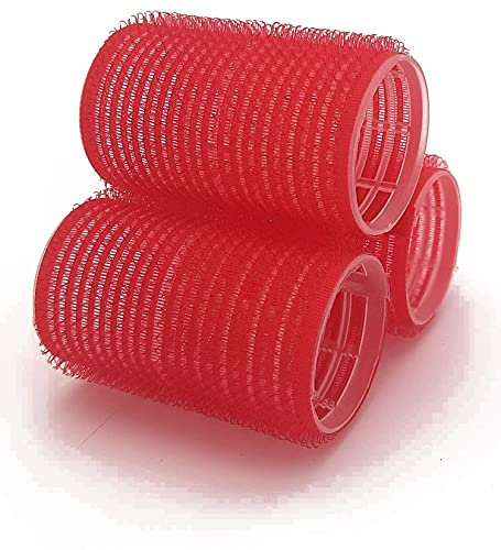 NIKO Bigoudis auto-agrippants pour boucles et ondulations - Couleur rouge (36 mm)