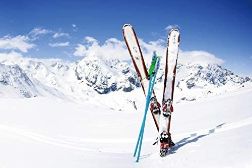 Renaiss 2.7x1.8m Winter Ski Resort Fotografie Hintergrund Snowboard Alpen Weißer Schnee Berg Gipfel Hintergrund Junge Kind Erwachsene Portrait Schießen Tapete Vinyl Fotostudio Requisiten