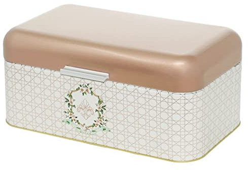Lashuma Pan Rose - Caja para pan (36 x 21 cm, metal rosa), color rosa
