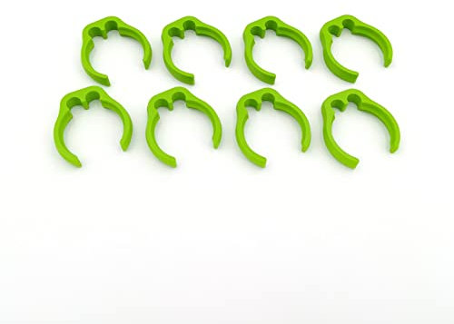 8x Kabel Clips für Staubsaugerschlauch wellig FESTOOL Makita DeWalt Bosch Metabo (Ø45 mm Schlauch außen Durchmesser, Grün)