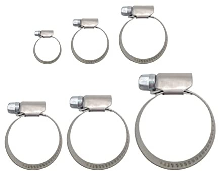 Schlauchschellen Edelstahl Schlauchschelle W2 Schlauchklemme Bandbreite 9mm Schelle 12-22/16-25/30-45/50-70/70-90/90-110mm Sondermaß Zwischengrößen Schlauchklemmen Rohrklemme (25, 12-22mm)