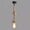 Suspension vintage en corde de chanvre de - 50 cm, plafonnier de style campagnard rétro industriel E27, parfait pour la salle à manger, le restaurant, le bar, le café (pas d'ampoules) (Ampoule unique)