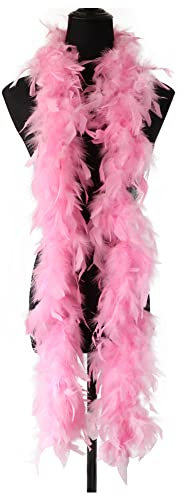 2 Stück Federboa für Weihnachtsbaum,2m Einfarbig Flauschige Weihnachten Band Boa Streifen Federschal Kostüm Girlande Federn Stola Kostüm Party Karneval Schal für Damen Kinder,Rosa