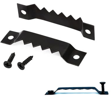 Karosom Grucce pesanti a denti di sega per quadri, supporta fino a 22,7 kg, confezione da 50, ganci pesanti con viti, soluzioni per appendere quadri pesanti