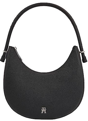 Tommy Hilfiger Borsa Donna Emblem con Zip, Multicolore (Black), Taglia Unica