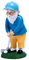 MOOCOCO 21,6 cm große lustige Golf-Zwerge-Statuen, Outdoor-Golfspiel-Gartenzwerg-Statue, Terrasse, Hof, Rasen, Schreibtisch, Heimbüro-Dekoration, Harz-Zwerge-Figur, 1 Stück