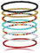 Cubahop Lot de 7 bracelets de cheville colorés de style bohème fait à la main avec perles de rocaille - Accessoires de pied d'été pour femmes et filles