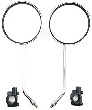 Fahrradlenker Rückspiegel, universell verstellbar, drehbar, klarer Spiegel für Mountainbike, Rennrad, Elektrofahrrad, Motorrad, Elektroroller, mit 8 mm installieren Basis (1 Paar konvex)