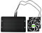 Lelukee Ventilateur solaire, ventilateur de panneau solaire 10W résistant aux intempéries avec DC 12V double ventilateur pour petits poulaillers, serres, hangars, abris pour animaux, hotte de fenêtre