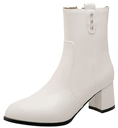Stivali camperos Donna Estivi Stivali Donna Stivali Moto Donna Stivali Stivali Stivaletti Sandali Bassi Donna Scarpe da Corsa Donna Offerta Bianco-A 29.99