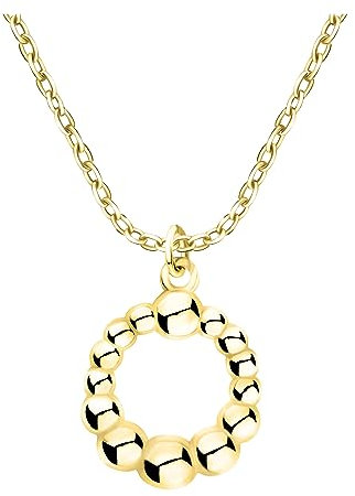 Sofia Milani - Damen Halskette 925 Silber - vergoldet/golden - Kugel Kreis Anhänger - N0667