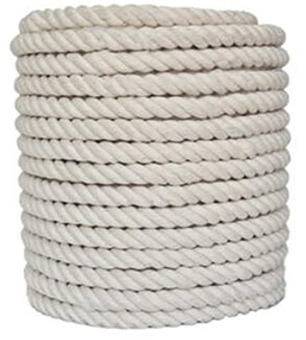 LQSSA Corde À Coton Molle Naturel 10M Rope Twisté Strand/20Mm 10M