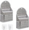 Jeesblsy Wandmontierte Aufbewahrungstasche, Stoffaufbewahrung Nachttisch Türaufhängung Organizer Couch Wandhalterung Aktenhalter Hängeaufbewahrung(Gray)