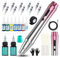 INKCHUM Wireless Maschine Set mit Digital OLED Display Kabellose Maschine Set 10000R Coreless Motor 2 Batterien für Miroblading PMU Schattierung Eyeliner Lippe(Rosa-Grauer Farbverlauf)