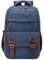 DEEVORCA Retro Rucksack Herren Elegant Groß Kapazität Tagesrucksack für 15 Zoll Laptop mit Griff Mehrere Taschen Schulrucksack Reisen Lässig Arbeit Camping Täglich Leinwand Herren Backpack Blau