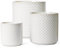 LE TAUCI 15+20+25 cm Plant Pots, Boho Ceramic Planters for Indoor Plants, White Plant Pots Indoor, Flower Pots for Plants with Drainage Hole and Plug, Set of 3, Raised-Dot Arctic White