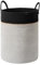 La Jolíe Muse Large Storage Basket - Cotton Rope Laundry Basket with Handle for Diaper Blanket Toy Towel Woven Laundry Basket Home Decor, Pewter Grey-XL