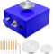 Krovtoy Mini Ceramic Lathe 6.5cm 10cm 30W 0-300rpm Electric Ceramic Lathe Machine with Removable Pedal (blu)