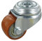 Rollentechnik Mini Schwerlast Lenkrolle ohne Bremse Rad Polyurethan Rollpur® Ø35x27 mit Rückenloch Bauhöhe 50mm Tragfähigkeit 100 kg
