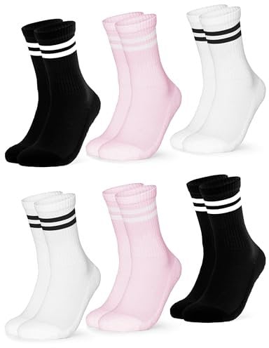Occulto Chaussettes Sport Femme lot de 6 (modèle: Serena) Mélange Rose 35-38