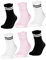 Occulto Damen Retro Tennis Socken 6er Pack (Modell: Serena), Sport Socken Pink Mix 35-38