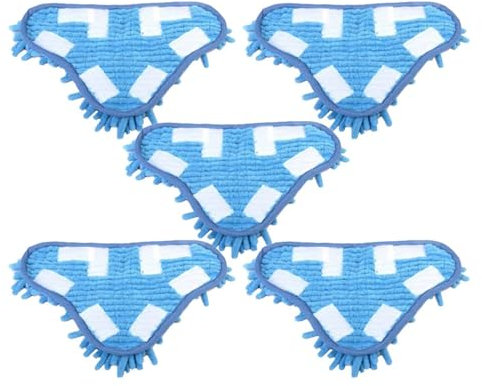 SUPENG 5 x dreieckige Dampfreiniger-Pads, H20, Chenille-Garnmaterial, kompatibel mit Dampfreiniger-Ersatzteilen