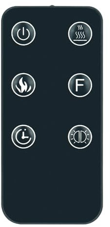VINABTY FR113XD Replacement Remote Control Applicable For Mainstays Wall Mounted Fireplace Heater,Compatible Fireplace Models:WFP-22C/XXX WFP-22C