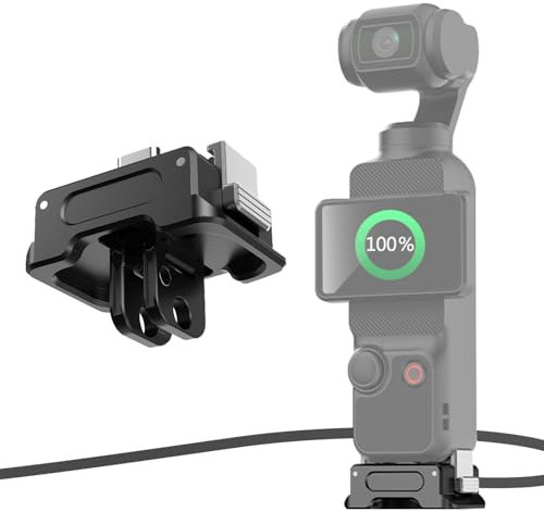 WEWOGA Osmo Pocket 3 Charging Base Adapter Quick Release Base with Two-claw 1/4 Screw for Tripod Compatible for DJI Osmo Pocket 3 Type-C Desktop Charging Base Accessories