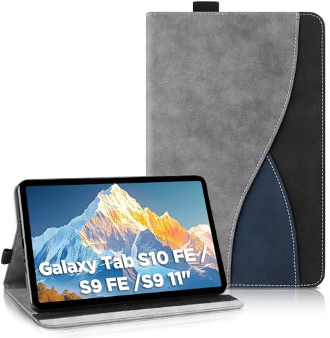 AsWant Custodia per Samsung Galaxy Tab S10 FE / S9 FE 10.9 Pollici / S9 2023 Pollici - Pelle Ultra Sottile PU Case con Funzione Stand Tablet Protettiva Cover Galaxy Tab S9 FE (Gray)
