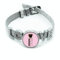 no/no Modisches Armband mit Mops-Motiv, Art-Deco, Kristall, Liebe, verstellbarer Armreif, M, Metall