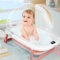 Grand Baignoire Pliable Bébé avec Thermomètre à eau, Rince Tete Bebe pour bébé convient aux nouveau-nés aux tout-petits famille, voyage-80 * 50 * 23-rose