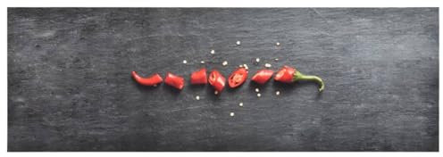 ShGaxin Küchenteppich Waschbar, Teppich Küche, Küchenläufer, Läufer Küche, Teppich Läufer, Teppich Für Die Küche, Peperoni 60x300 cm