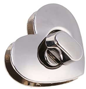 COSMEVIVI Herzförmige Lock Ornamente DIY Metallverschluss Für Handtaschen Lock Deko Für Kreative Bastelprojekte
