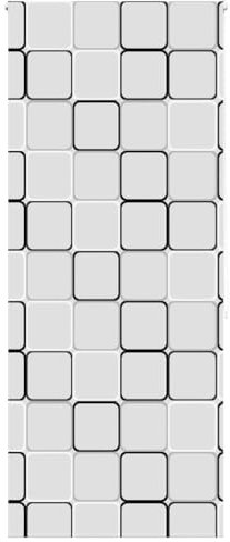 vidaXL Shower Roller Blind - 90x240 cm Water PEVA Fabric with Square Pattern - Multicolor Elevate Bathroom Privacy & Style
