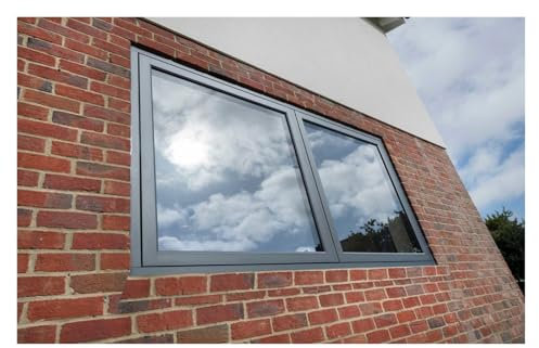 Finestra scorrevole orizzontale a doppia lastra di ricambio per casa, cantina e garage, dimensioni personalizzate, 106,7 x 61 cm, disponibile in varie larghezze e altezze