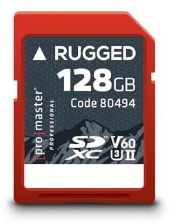 ProMaster SDXC 128GB Rugged UHS-II V60 Memory Card, (Model 80494)