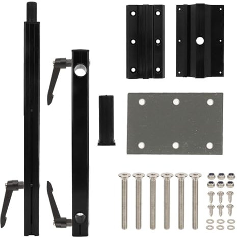 RV Verstellbarer Tisch Beine 360 Grad Drehung RV Zubehör Abnehmbar Belastbarkeit 50kg/110lb Höhenverstellbar für Yachten RV Wohnmobil (Black)