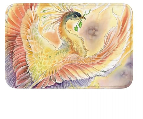 OOAHJEID Saugfähige Fußmatte Phoenix Rising Y2K Rutschfester Teppich Fußmatte Wohnzimmermatte Flurteppich Schlafzimmer Dekorativ