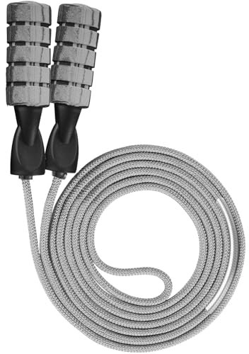 Corde à sauter avec longueur réglable en coton à double roulement pour femmes, hommes, enfants, corde à sauter adaptée à la maison, à la salle de sport, à l'école, équipement d'entraînement pour le