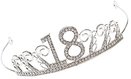 VICASKY Tiara Dekoration Geburtstagskronen Krone Ornament Mini Crown Cake Topper Geburtstagstorte Ornament Tiara Für Kuchen Kuchenzubehör Mini Tiaras Krone Silber