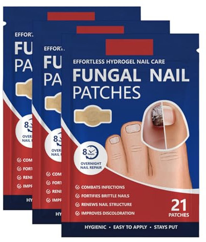 Nail Repair Patches for Damaged Nails,Overnight Renewal Nail Patches Restore and Repair Damage Nails Extra Strength Toenail Renewal Patch Fast-Acting Powerful Nail Care, Visible Results in 8 Hours