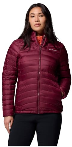 Columbia Womens Corelite Down Hooded Jacket S RICH WINE