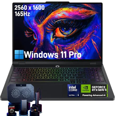 Lenovo Legion Pro 5i Gaming Laptop - Intel 24 Core Ultra 9 275HX, GeForce RTX 5070 Ti, 16 WQXGA OLED Display, 32 GB RAM, 2 TB SSD, Windows 11 Pro, Wi-Fi 7, 24zone RGB Backlit Keyboard, W/Accessories